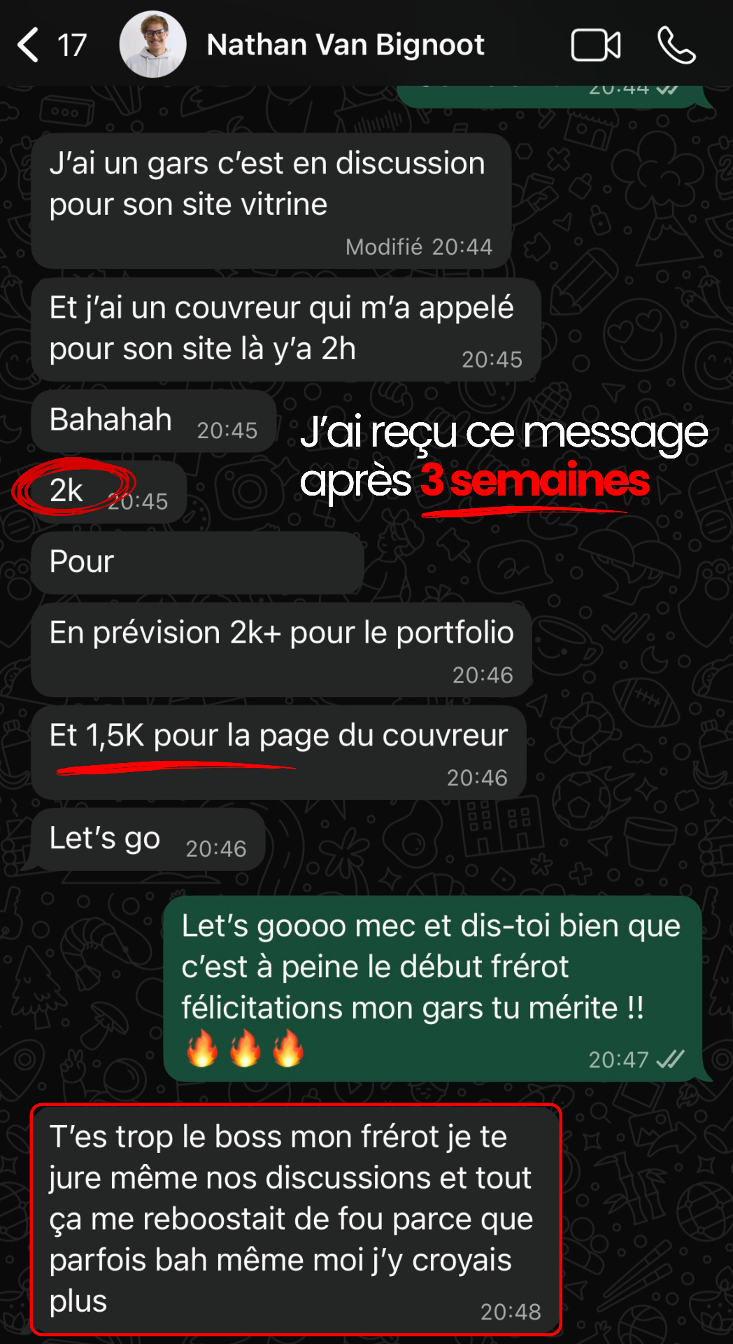 Résultat Nathan — +17 000€ signés en 60 jours